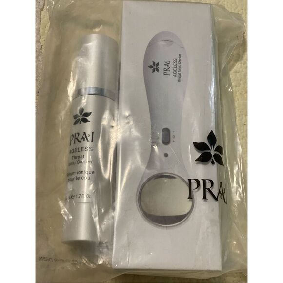 Prai Ageless Throat Ionic Device & Throat Ionic Serum 1.7 oz NEW SEALED - Picture 1 of 3